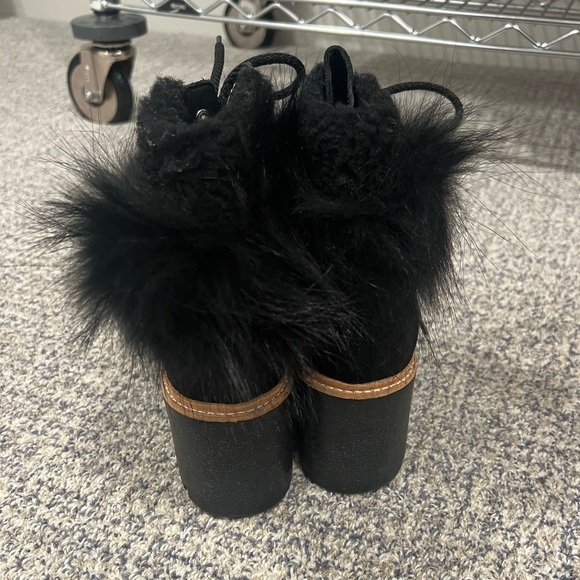 Black Faux Fur Bootie - Picture 3 of 4